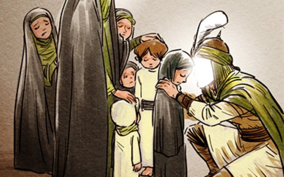 توجه امام حسین به نیازهای فرزندان