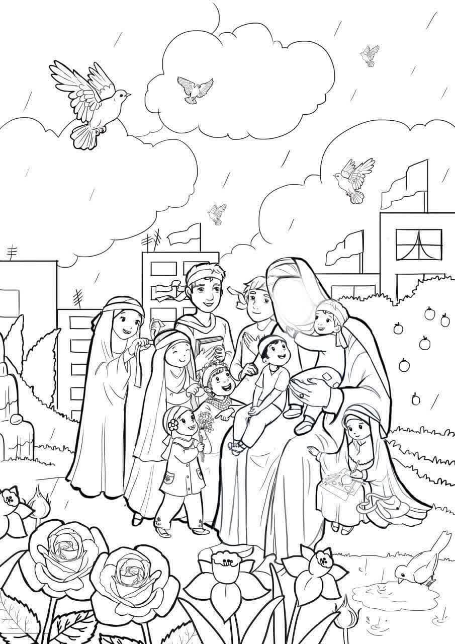 رنگ آمیزی | امام زمان، پدر مهربان