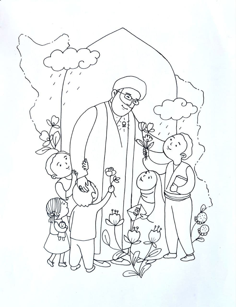 رنگ آمیزی | شهید سید ابراهیم رئیسی