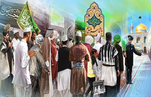 پوستر | خوش آمدگویی به زائران امام هشتم