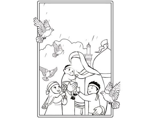 رنگ آمیزی | امام حسین(ع)