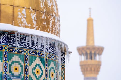الثلوج في حرم الرضا 