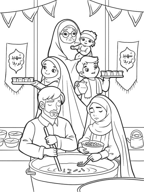 رنگ آمیزی | پختن نذری