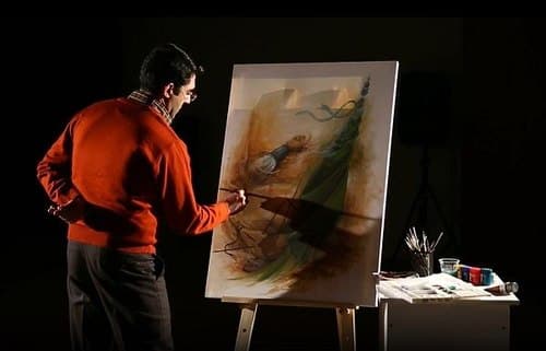 نقاشی | آسمان تکیه به دستان تو دارد عباس