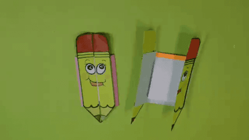 کاردستی | دفترچه با طرح مداد