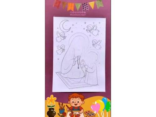 رنگ آمیزی | حضرت فاطمه زهرا